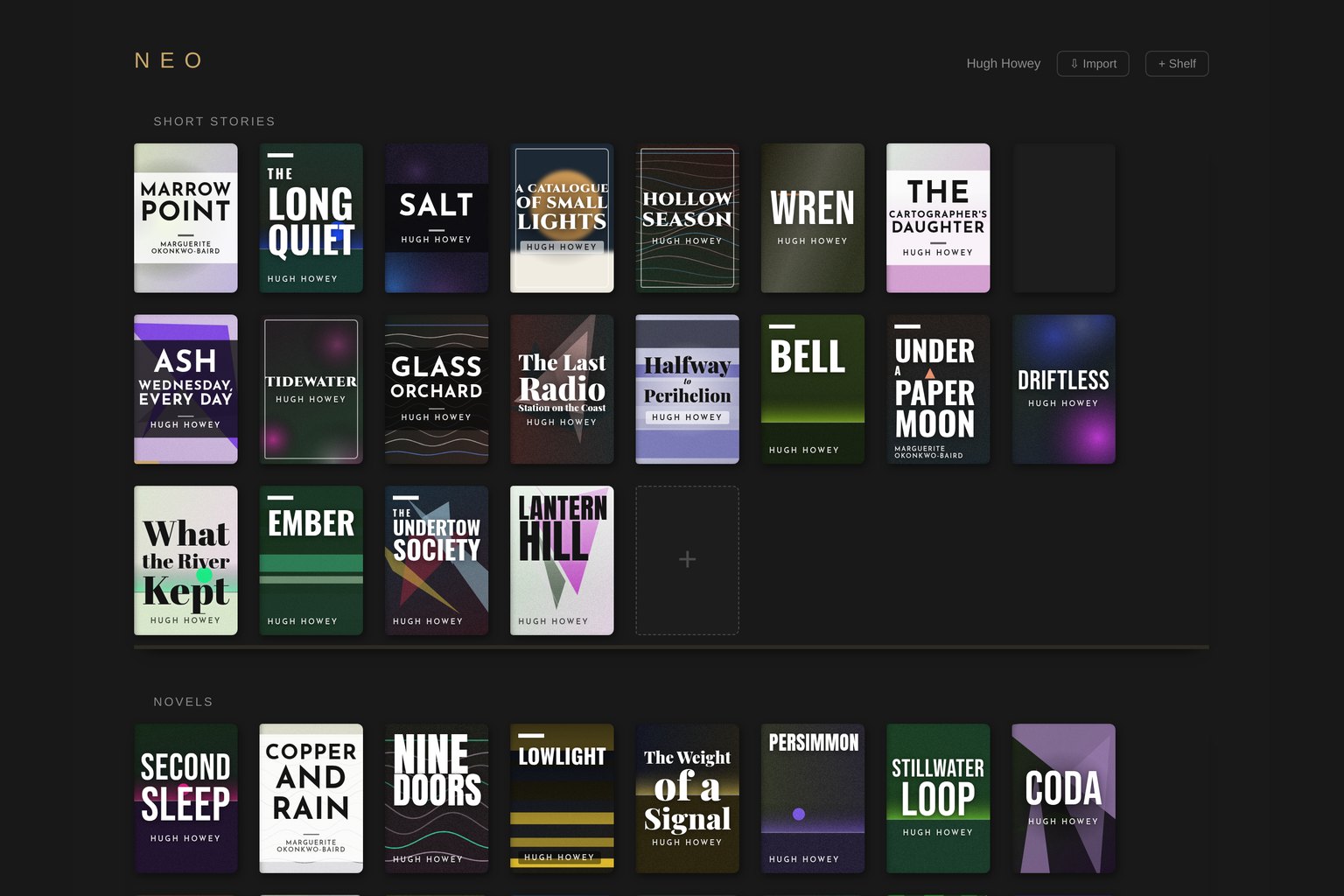Hugh Howey Releases NEO, a Free Open-Source Writing App for Novelists