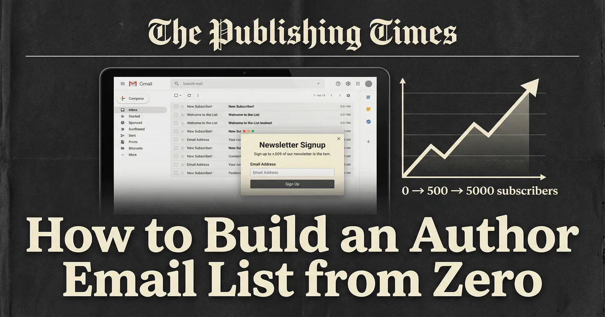 How to Build an Author Email List from Zero in 2026 (Without Paid Ads)